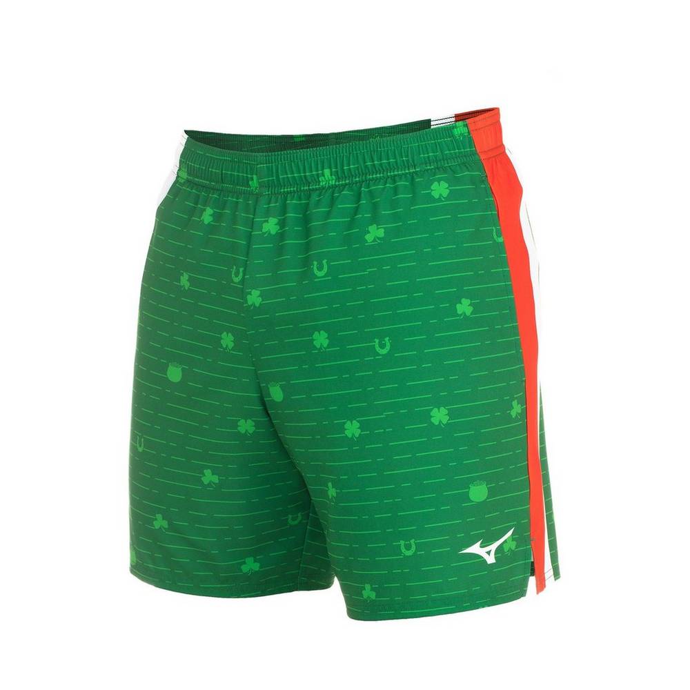 Calções Mizuno Printable 7" - Homem - Verdes - QGDSK5103